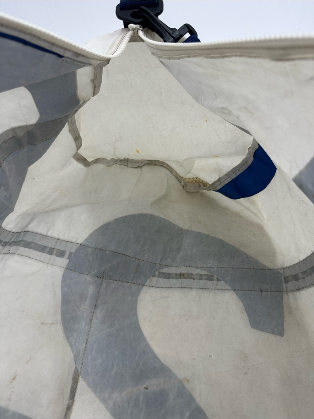 Navy & White Sailcloth Duffel Bag - Picture 14 of 16